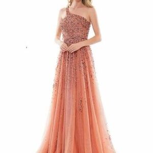 Size 12 Elegant One-Shoulder Evening Gown NWT